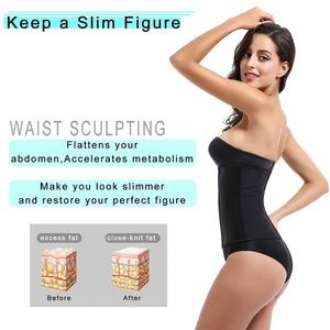 LATEX Waist Trainer Women Body Shaper 9 Steel Bone